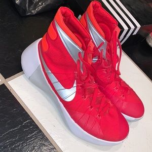 Nike red basketball shoes